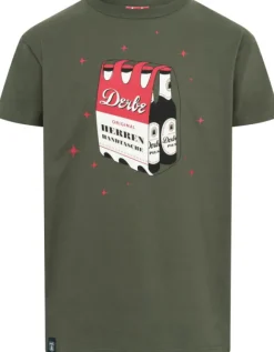 Derbe T-Shirt Herrenhandtasche rot wei&szlig;