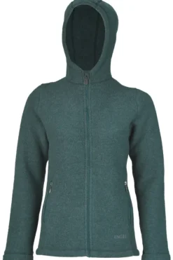 Engel Jacke mit Kapuze Merino Wollfleece Damen