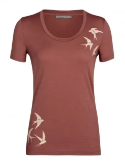 Icebreaker Tech Lite II SS Scoop Tee Swarming Shapes Women