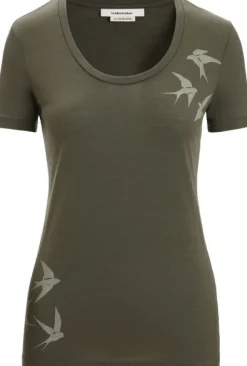 Icebreaker Tech Lite II SS Scoop Tee Swarming Shapes Women