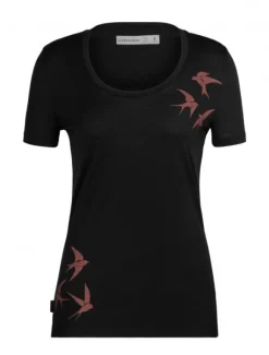 Icebreaker Tech Lite II SS Scoop Tee Swarming Shapes Women