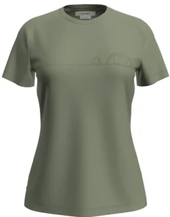 Icebreaker Womens Tech Lite SS Tee Single Line Camp