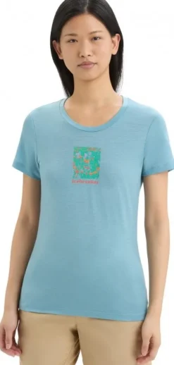 Icebreaker Womens Tech Lite II SS Tee Wildflower Bloom