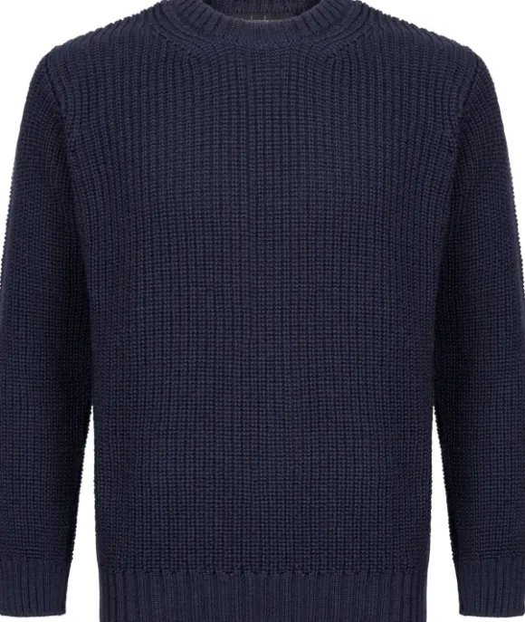 IrelandsEye Crosshaven Ribbed Crew Neck Sweater Men
