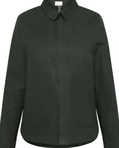 KnowledgeCotton Apparel Vent Canvas Overshirt Women