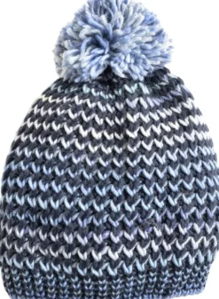 Leuchtfeuer Strickm&uuml;tze lang mit Bommel