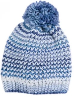 Leuchtfeuer Strickmütze lang mit Bommel