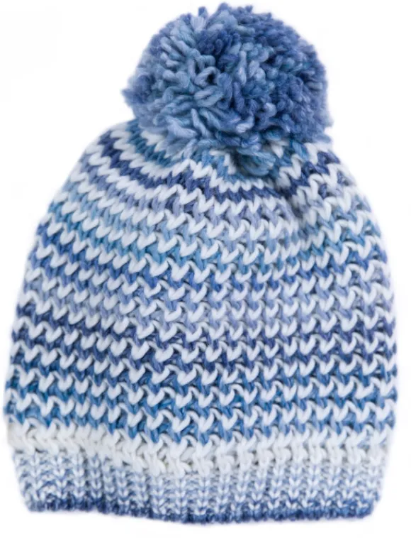 Leuchtfeuer Strickmütze lang mit Bommel