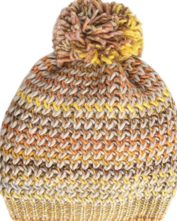 Leuchtfeuer Strickmütze lang mit Bommel