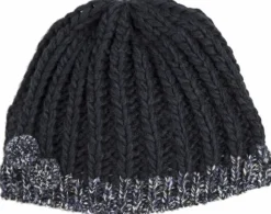 Leuchtfeuer Strickm&uuml;tze mit 2 kleinen Pompons