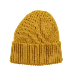 Leuchtfeuer Strickmütze mit Umschlag mit Alpaka Uni