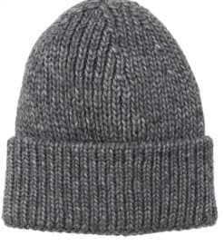 Leuchtfeuer Strickm&uuml;tze mit Umschlag mit Alpaka Uni