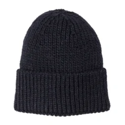 Leuchtfeuer Strickm&uuml;tze mit Umschlag mit Alpaka Uni