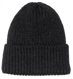 Leuchtfeuer Strickm&uuml;tze mit Umschlag mit Alpaka Uni