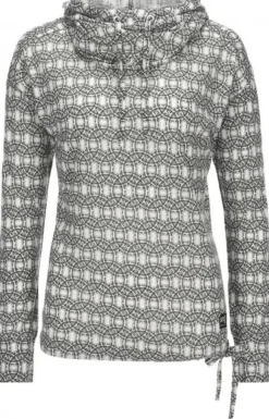 Super.Natural Womens Funnel Hoody Printed